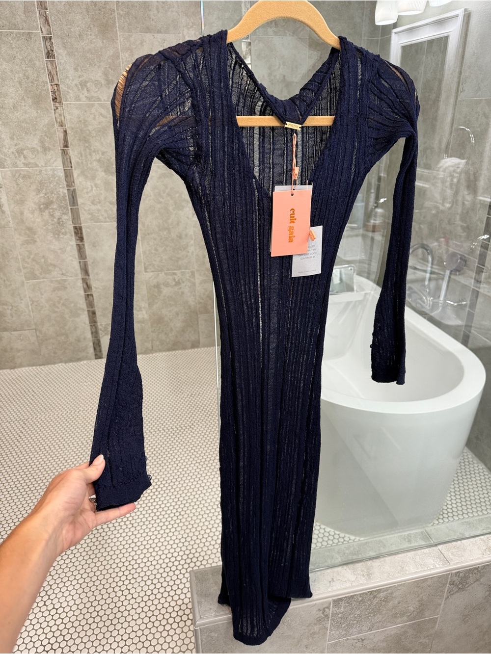 cult gaia navy espen knit dress (NWT) small - Picture 3 of 5